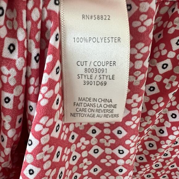 Max Studio Red Floral Prairie Maxi Dress XS Boho Tiered Ruffle Cottagecore - Picture 4 of 7